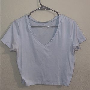 Blue Cropped tee shirt